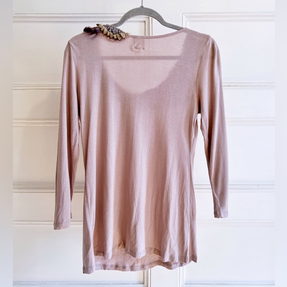 1.9 “one sept” lavender blouse with chiffon detailing - Picture 3 of 5